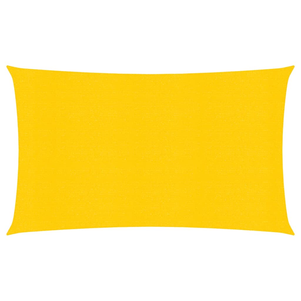 vidaXL Sunshade Sail 160 g/m² Yellow 2x5 m HDPE