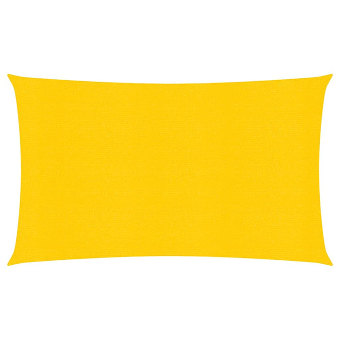 vidaXL Sunshade Sail 160 g/m² Yellow 2x5 m HDPE