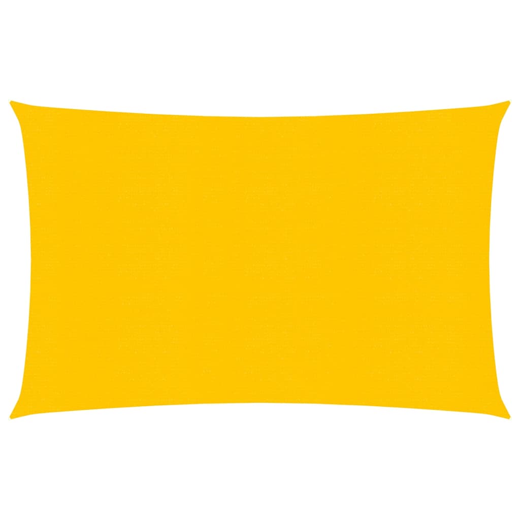 vidaXL Sunshade Sail 160 g/m² Yellow 3x5 m HDPE