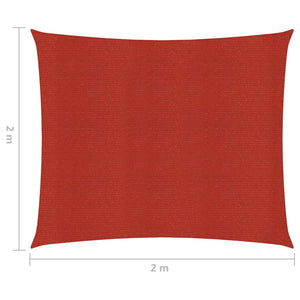 vidaXL Sunshade Sail 160 g/m² Red 2x2 m HDPE