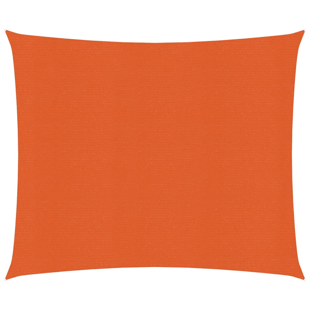 vidaXL Sunshade Sail 160 g/m² Orange 3.6x3.6 m HDPE