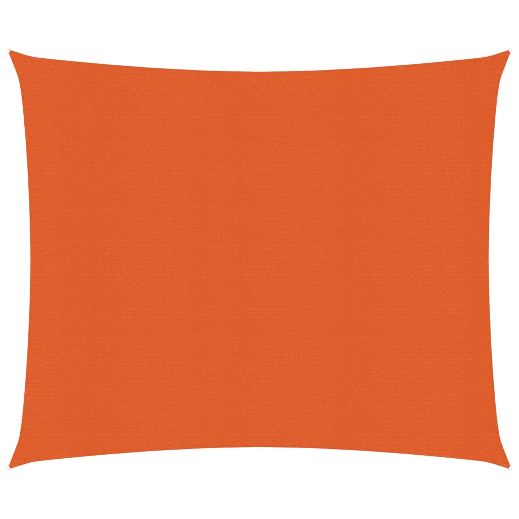 vidaXL Sunshade Sail 160 g/m² Orange 2.5x3 m HDPE