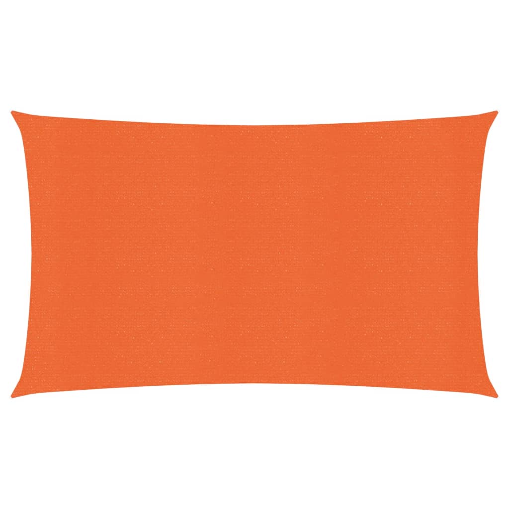 vidaXL Sunshade Sail 160 g/m² Orange 2.5x5 m HDPE