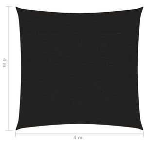 vidaXL Sunshade Sail 160 g/m² Black 4x4 m HDPE