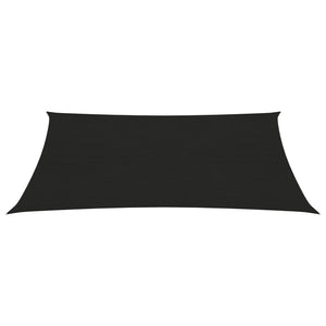 vidaXL Sunshade Sail 160 g/m² Black 2.5x3.5 m HDPE