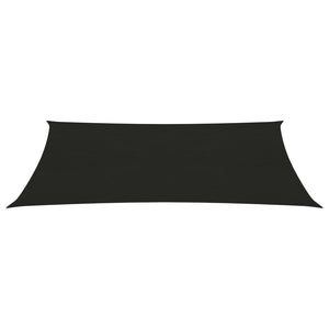 vidaXL Sunshade Sail 160 g/m² Black 2.5x5 m HDPE