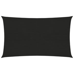 vidaXL Sunshade Sail 160 g/m² Black 3x6 m HDPE