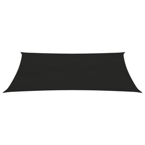 vidaXL Sunshade Sail 160 g/m² Rectangular Black 6x8 m HDPE