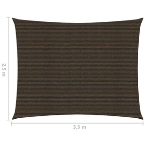 vidaXL Sunshade Sail 160 g/m² Brown 2.5x3.5 m HDPE