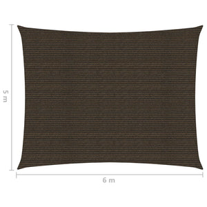 vidaXL Sunshade Sail 160 g/m² Brown 5x6 m HDPE