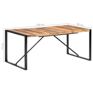 vidaXL Dining Table 180x90x75 cm Solid Wood with Sheesham Finish