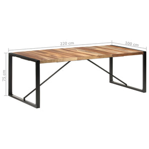 vidaXL Dining Table 220x100x75 cm Solid Wood