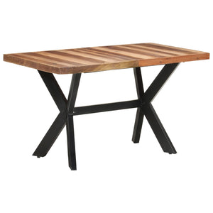 vidaXL Dining Table 140x70x75 cm Solid Wood with Honey Finish