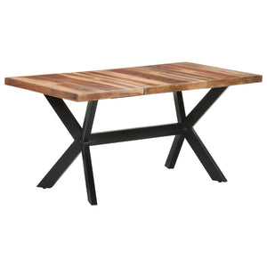 vidaXL Dining Table 160x80x75 cm Solid Wood with Honey Finish