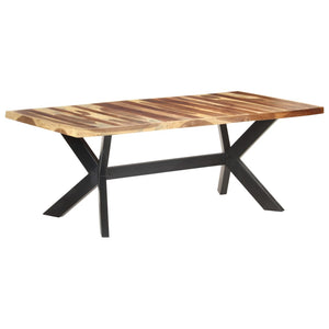 vidaXL Dining Table 200x100x75 cm Solid Wood with Honey Finish