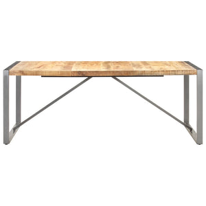 vidaXL Dining Table 200x100x75 cm Solid Rough Mango Wood