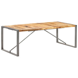 vidaXL Dining Table 220x100x75 cm Solid Rough Mango Wood