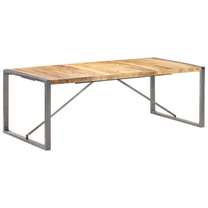 vidaXL Dining Table 220x100x75 cm Solid Rough Mango Wood