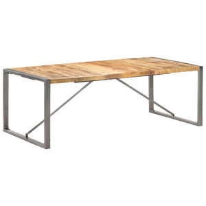 vidaXL Dining Table 220x100x75 cm Solid Rough Mango Wood