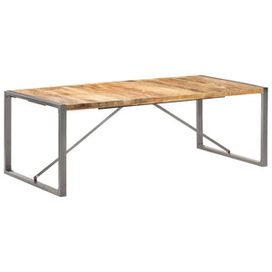 vidaXL Dining Table 220x100x75 cm Solid Rough Mango Wood