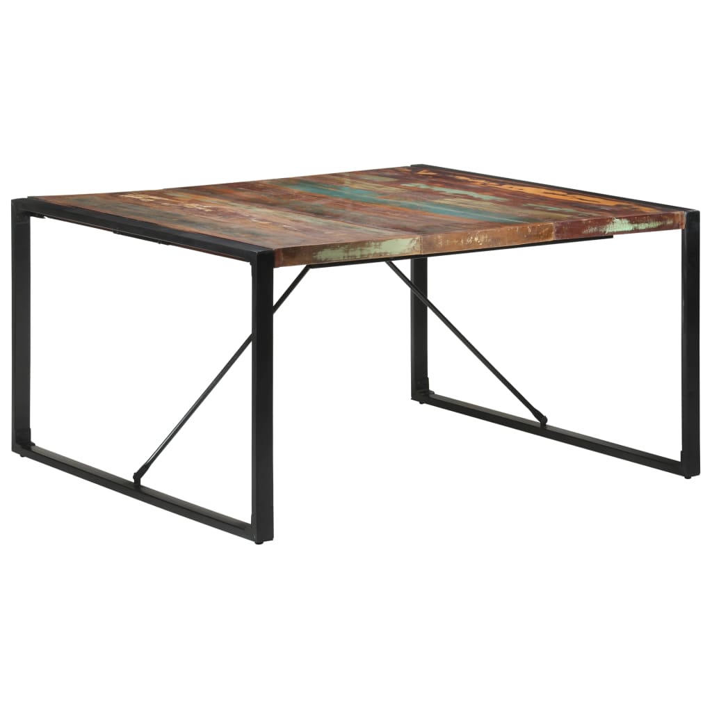 vidaXL Dining Table 140x140x75 cm Solid Reclaimed Wood