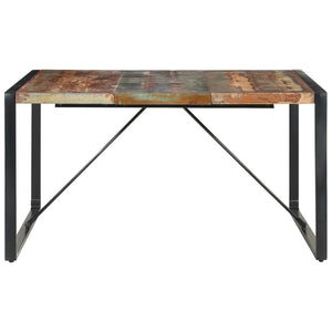 vidaXL Dining Table 140x140x75 cm Solid Reclaimed Wood