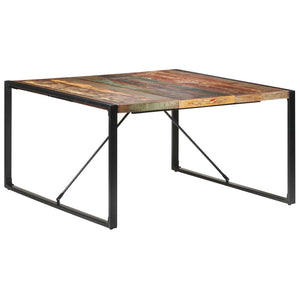 vidaXL Dining Table 140x140x75 cm Solid Reclaimed Wood