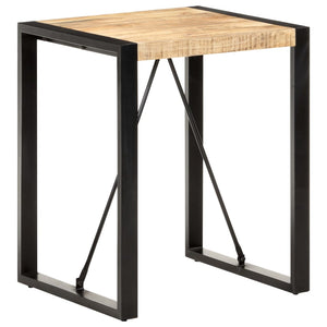 vidaXL Dining Table 60x60x75 cm Solid Rough Mango Wood