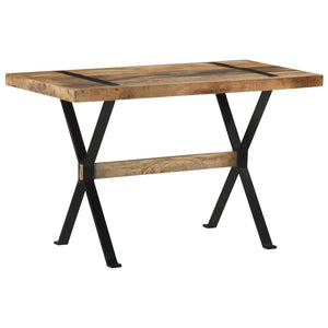 vidaXL Dining Table 120x60x76 cm Rough Mango Wood