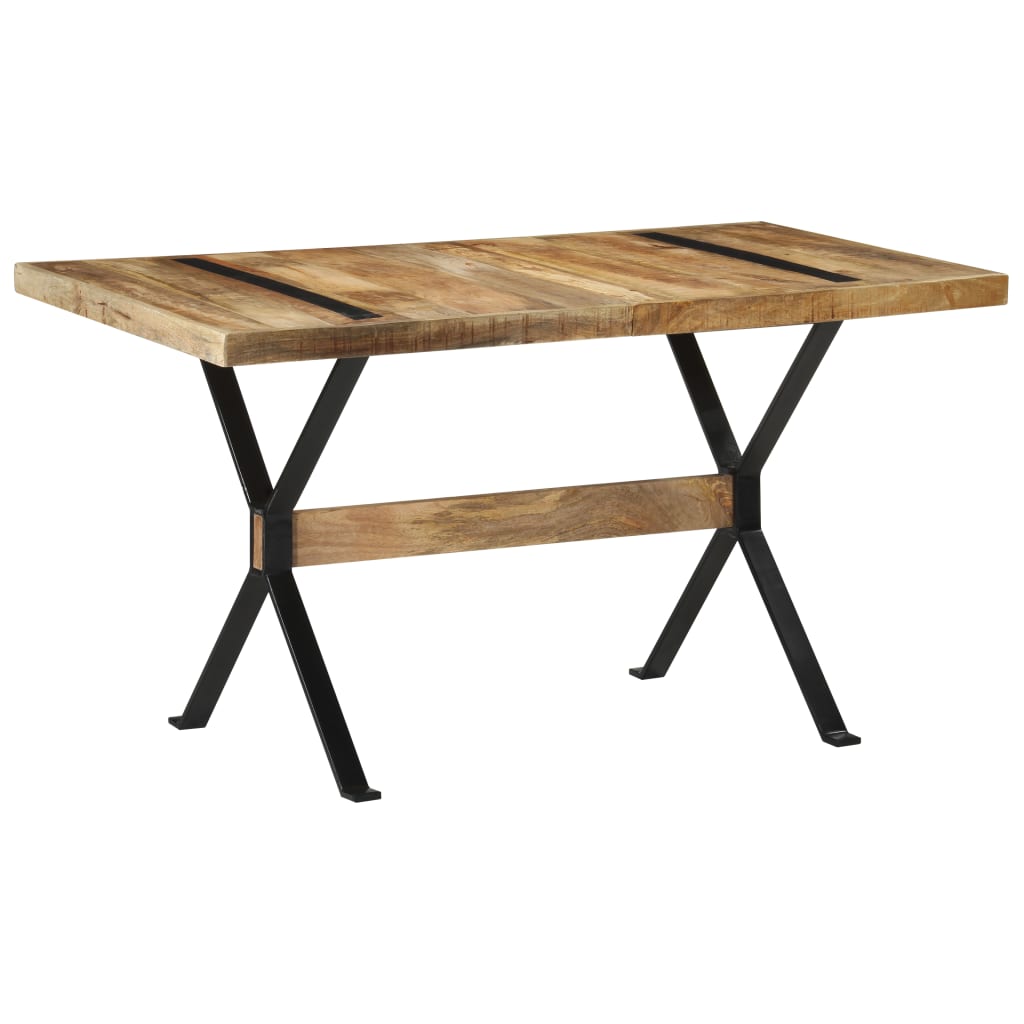 vidaXL Dining Table 140x70x76 cm Rough Mango Wood