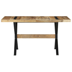 vidaXL Dining Table 140x70x76 cm Rough Mango Wood