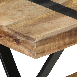 vidaXL Dining Table 140x70x76 cm Rough Mango Wood