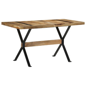 vidaXL Dining Table 140x70x76 cm Rough Mango Wood