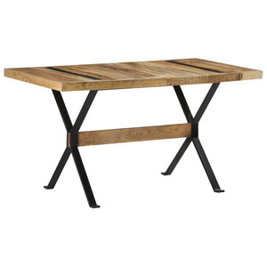 vidaXL Dining Table 140x70x76 cm Rough Mango Wood