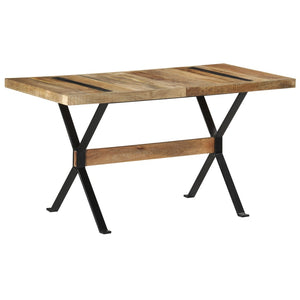 vidaXL Dining Table 140x70x76 cm Rough Mango Wood