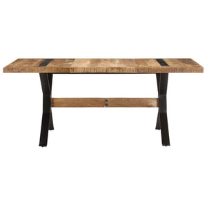 vidaXL Dining Table 180x90x76 cm Rough Mango Wood