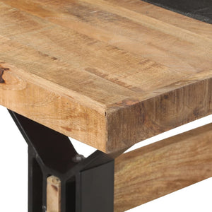 vidaXL Dining Table 180x90x76 cm Rough Mango Wood