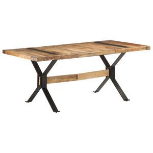 vidaXL Dining Table 180x90x76 cm Rough Mango Wood