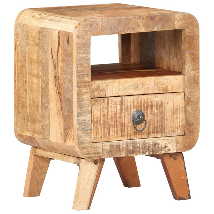 vidaXL Bedside Cabinet 30x30x41 cm Rough Mango Wood