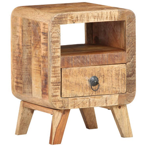 vidaXL Bedside Cabinet 30x30x41 cm Rough Mango Wood