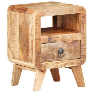 vidaXL Bedside Cabinet 30x30x41 cm Rough Mango Wood