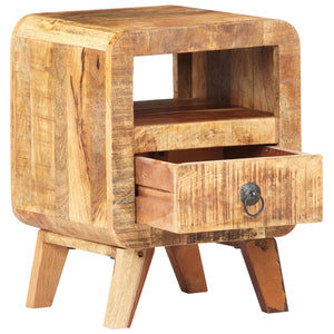 vidaXL Bedside Cabinet 30x30x41 cm Rough Mango Wood