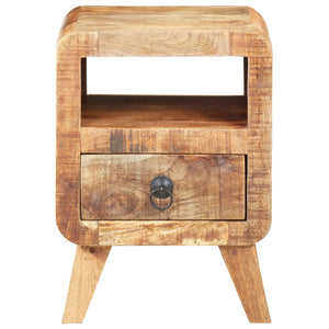 vidaXL Bedside Cabinet 30x30x41 cm Rough Mango Wood