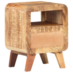 vidaXL Bedside Cabinet 30x30x41 cm Rough Mango Wood