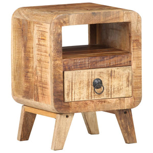 vidaXL Bedside Cabinet 30x30x41 cm Rough Mango Wood