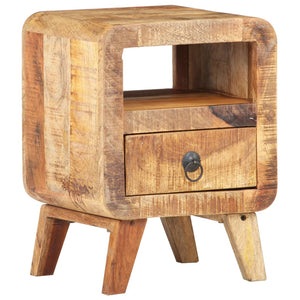 vidaXL Bedside Cabinet 30x30x41 cm Rough Mango Wood