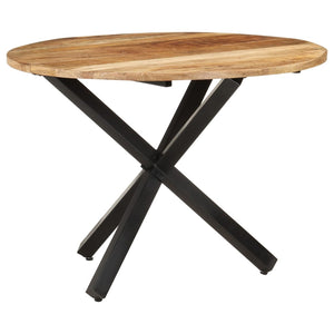 vidaXL Dining Table Round 100x100x75 cm Rough Mango Wood