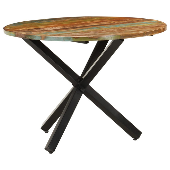 vidaXL Dining Table Round 100x100x75 cm Solid Reclaimed Wood