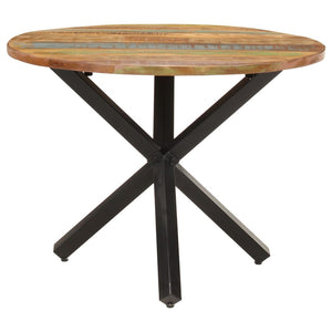 vidaXL Dining Table Round 100x100x75 cm Solid Reclaimed Wood