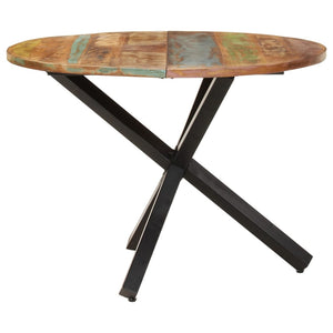 vidaXL Dining Table Round 100x100x75 cm Solid Reclaimed Wood